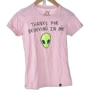JV by Jac Vanek Thanks for Believing in Me Alien T-shirt Size XS
